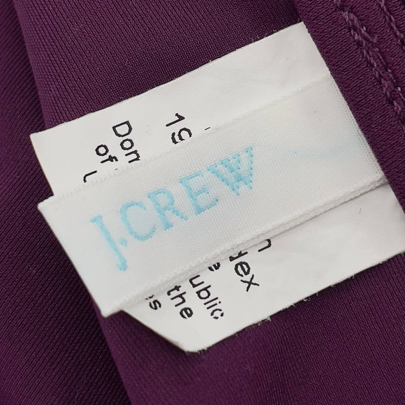 J. Crew Swimsuit Bikini Top Swim Skirt Bottoms Purple Color Block | 32D / Small - Picture 10 of 12